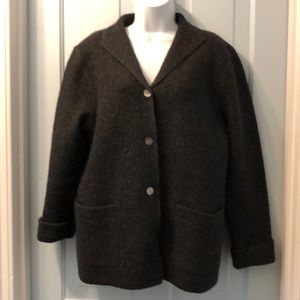 Deane & White gray wool coat jacket Sz M